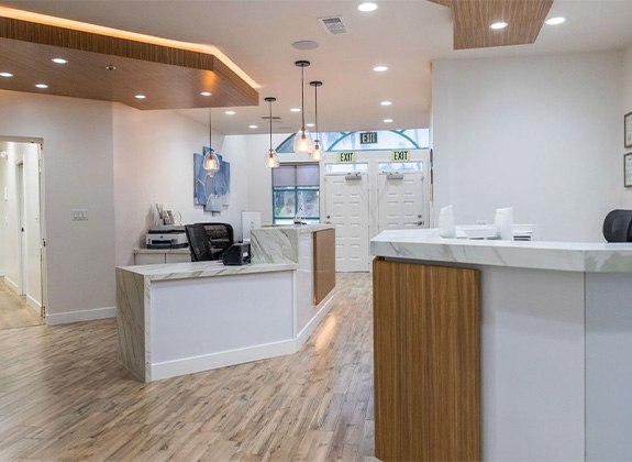 Dental office reception desk in San Juan Capistrano